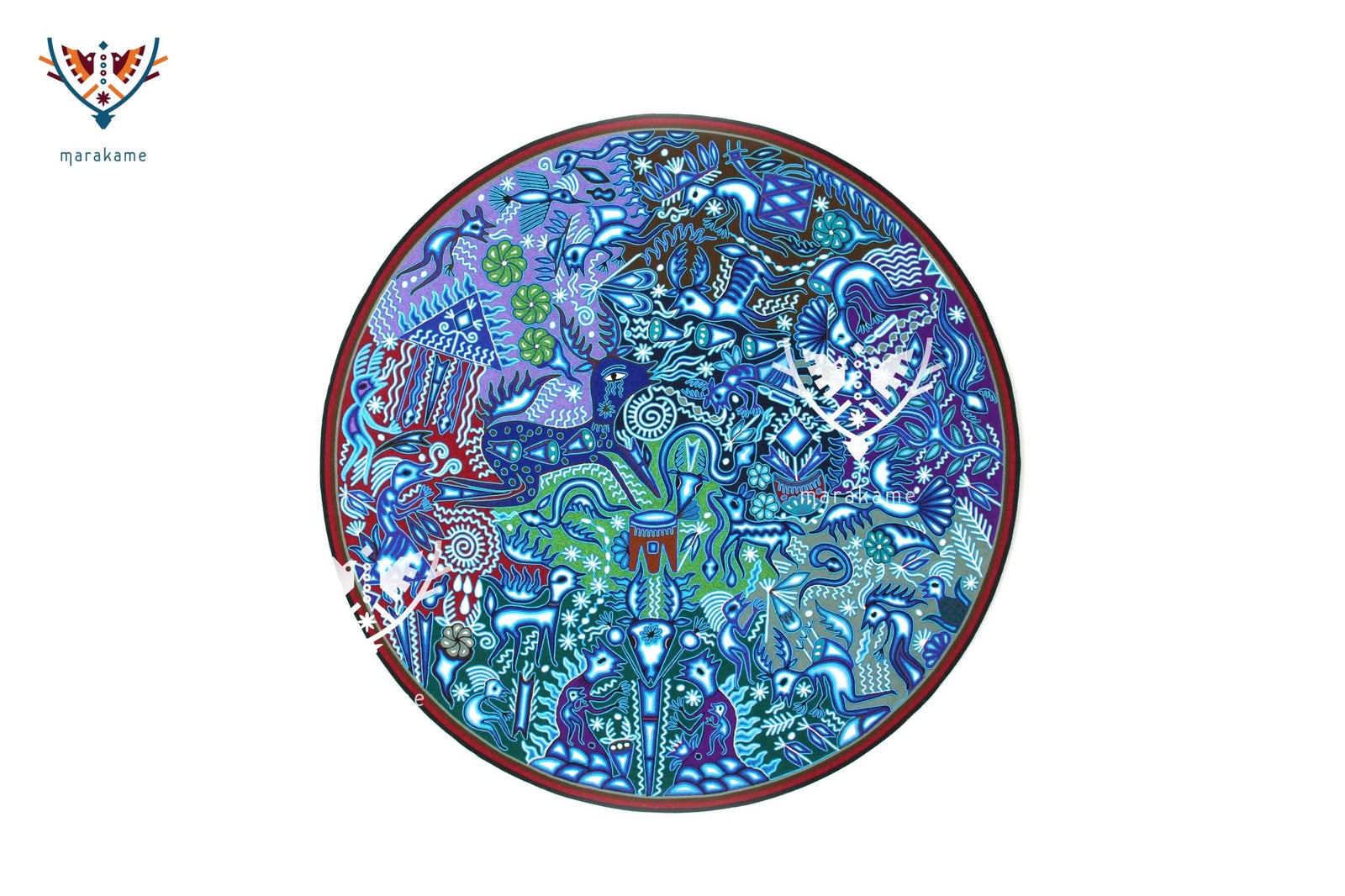Nierika de Estambre Círculo Huichol - Kauyumari - 120 cm.