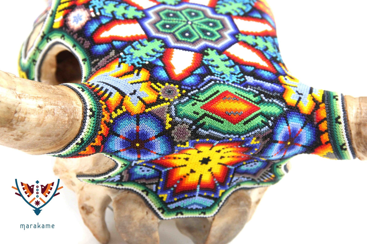 Cráneo Huichol - Ratinamieni VI - Arte Huichol - Marakame