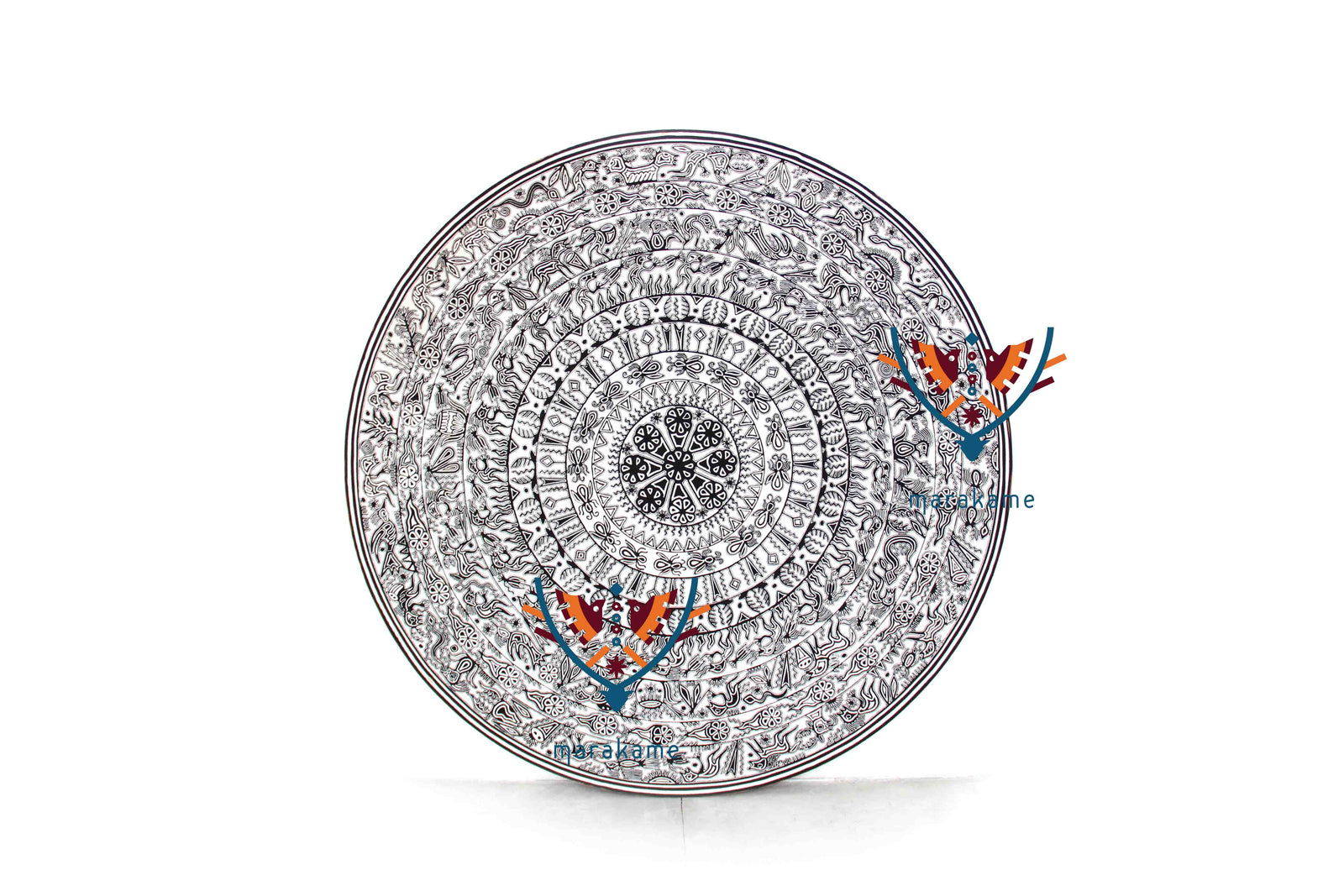 Nierika de Estambre Círculo Huichol - Jícara - 160 cm. de diámetro