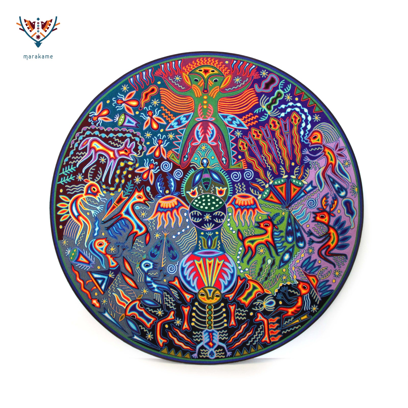 Nierika de Estambre Huichol - Paritsika - 120 cm. de diámetro