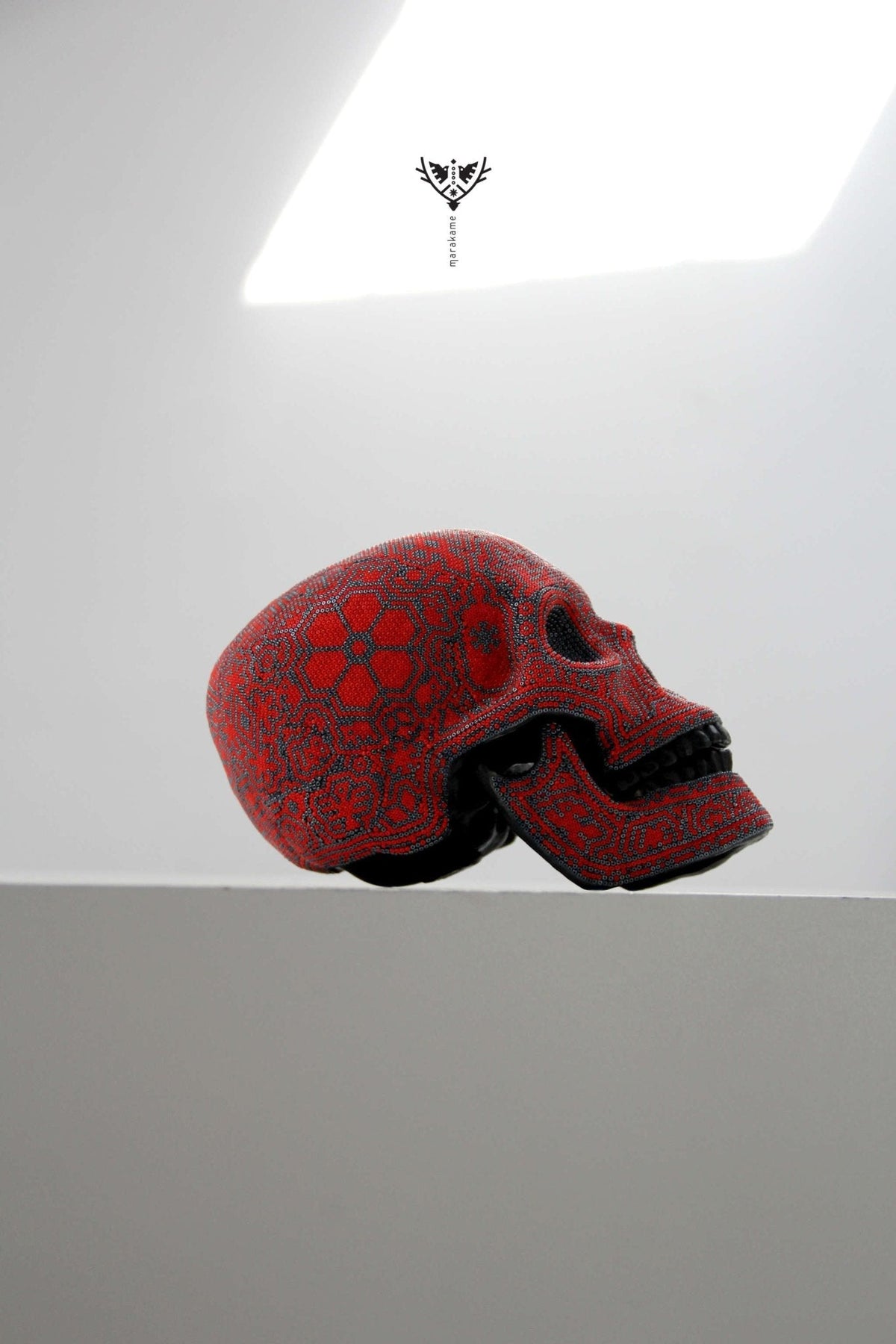 Calavera Huichol - Tatewari - Arte Huichol - Marakame