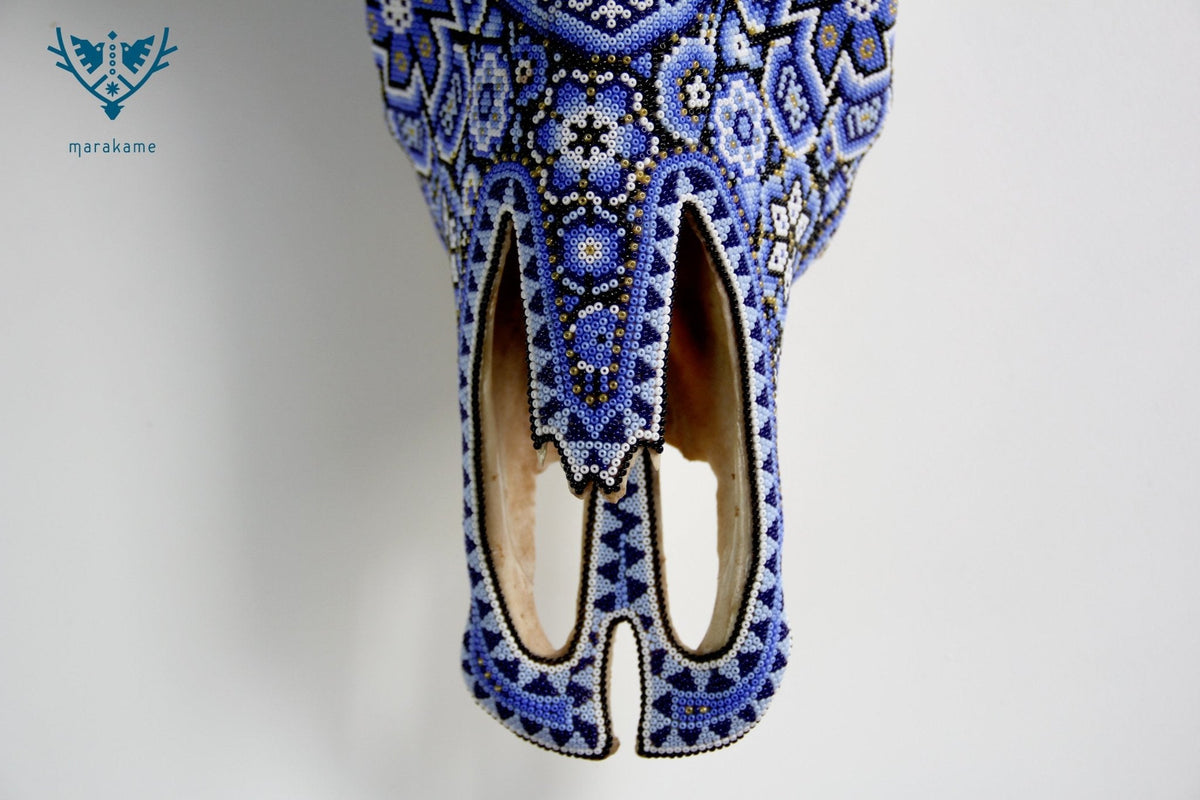 Cráneo de vaca Arte Huichol - Haramara - Arte Huichol - Marakame