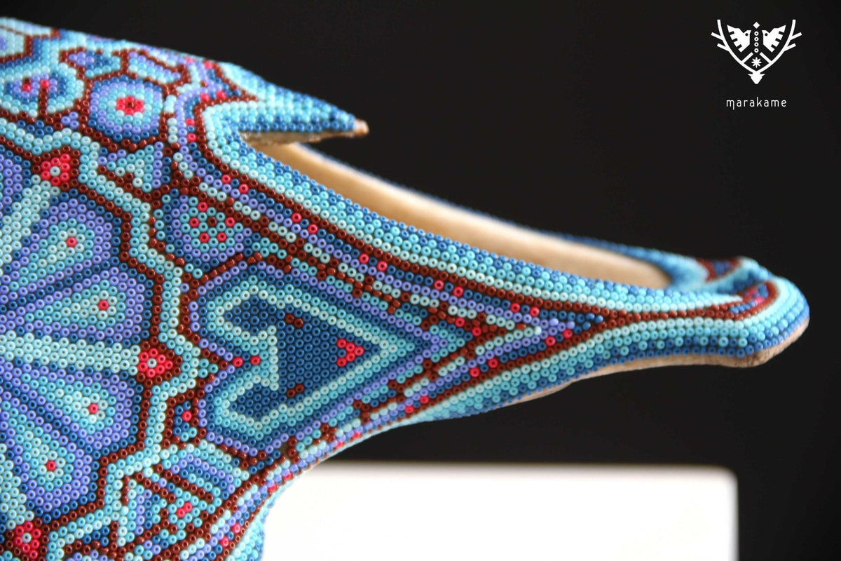 Cráneo de vaca Arte Huichol - Haramara - Arte Huichol - Marakame
