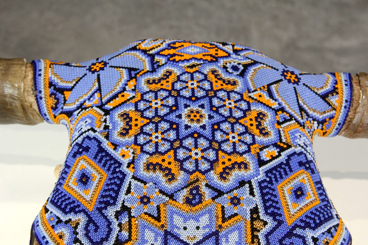 Craneo de vaca Arte Huichol - Kuruxikame - Arte Huichol - Marakame