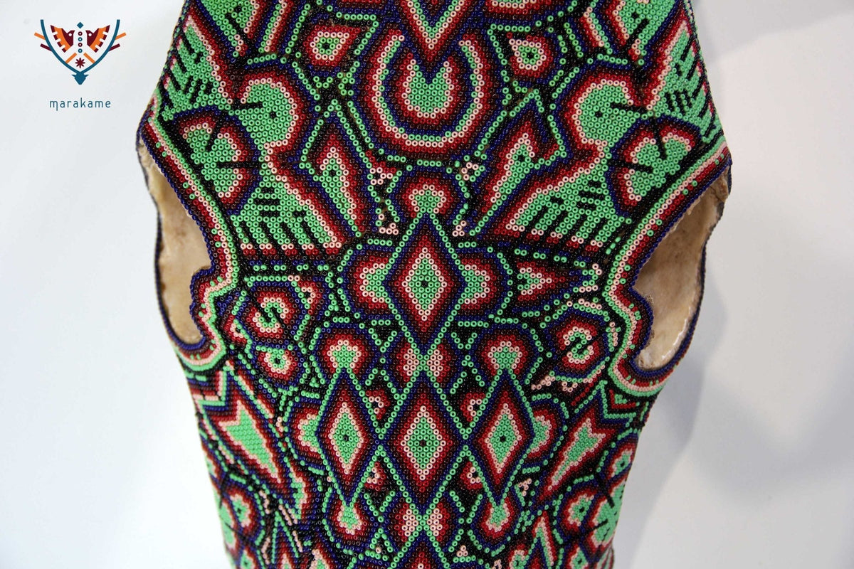 Cráneo de vaca Arte Huichol - Nierika miire - Arte Huichol - Marakame