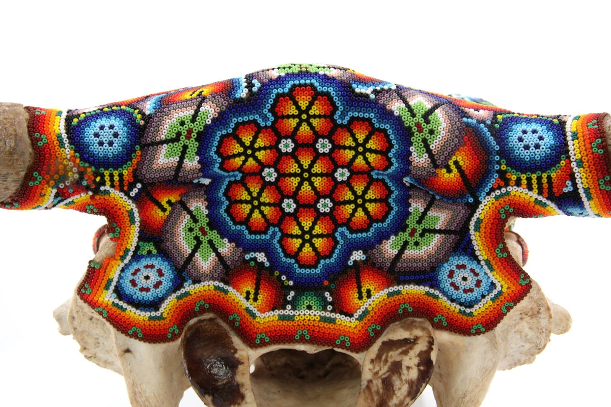Cráneo de vaca Arte Huichol - Tau - Arte Huichol - Marakame