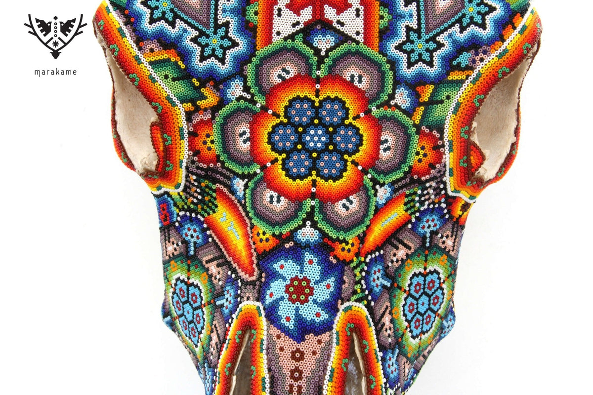 Cráneo de vaca Arte Huichol - Tau - Arte Huichol - Marakame