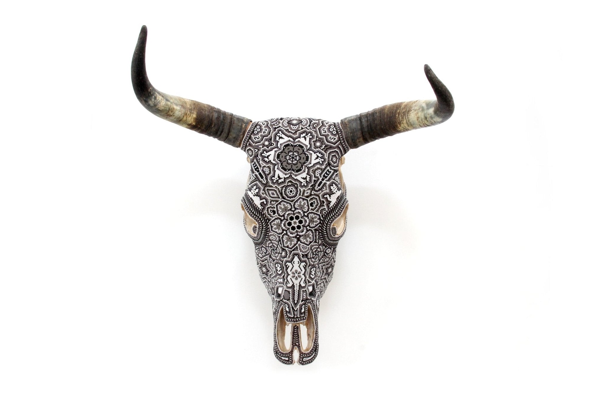 Cráneo de vaca Arte Huichol - Teká - Arte Huichol - Marakame