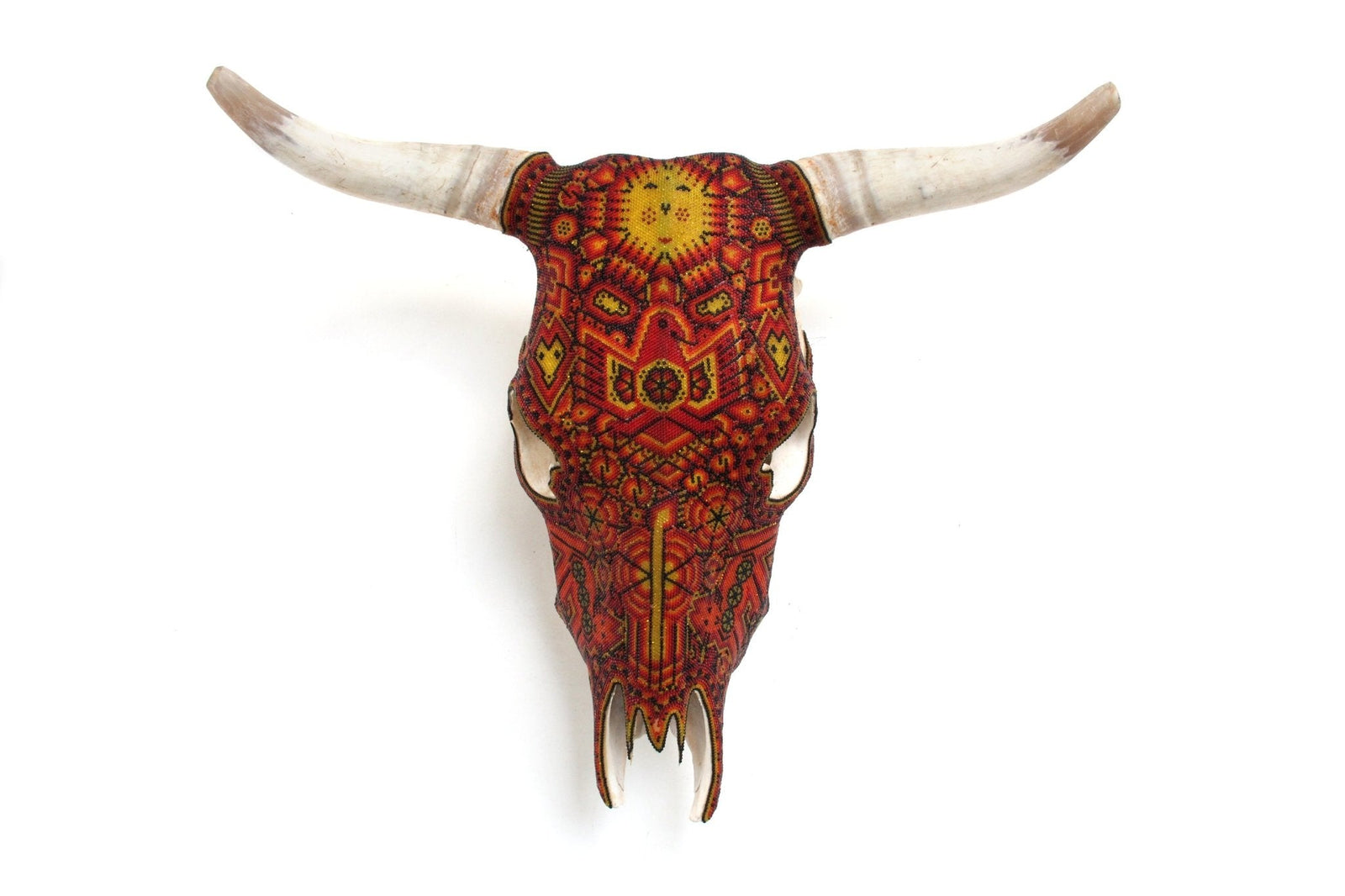 Cráneo de vaca Arte Huichol - Wexikia - Arte Huichol - Marakame