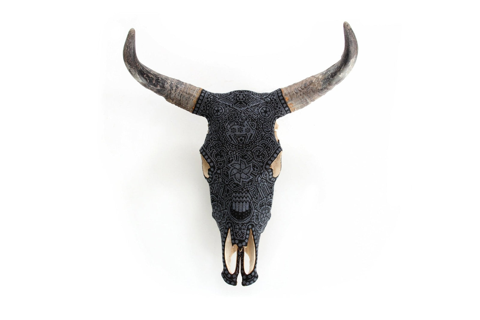 Cráneo de vaca Arte Huichol - Xikiri III - Arte Huichol - Marakame