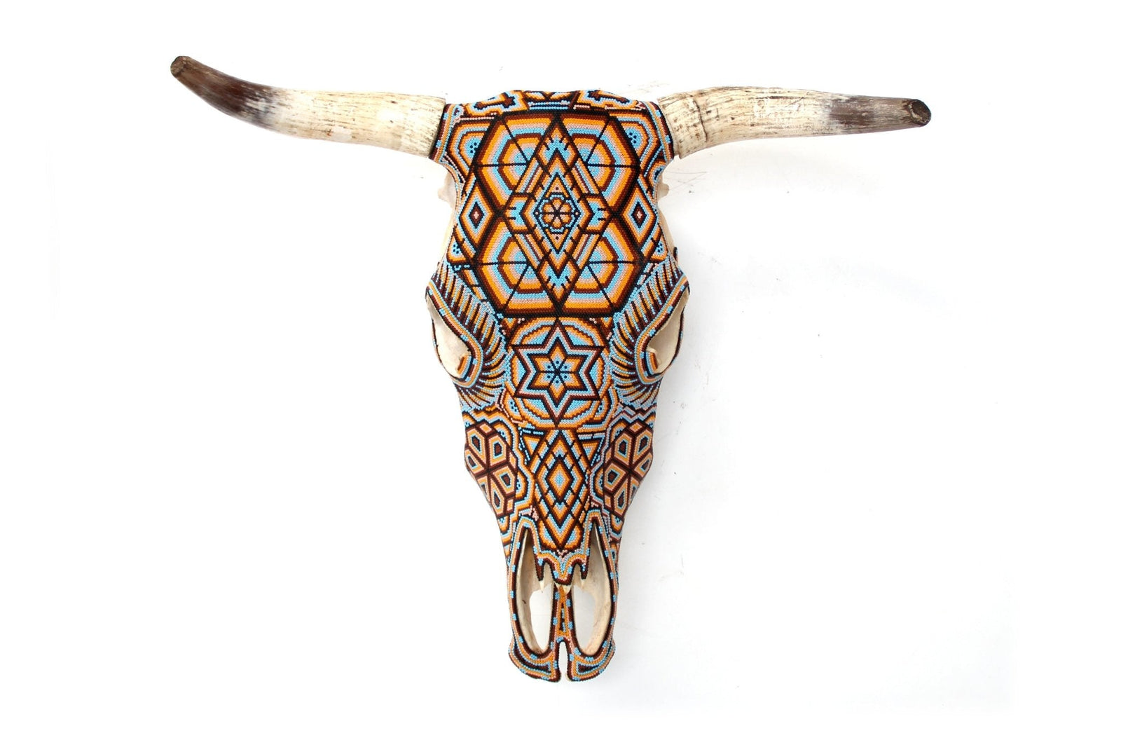 Cráneo de vaca Arte Huichol - Xurawe - Arte Huichol - Marakame