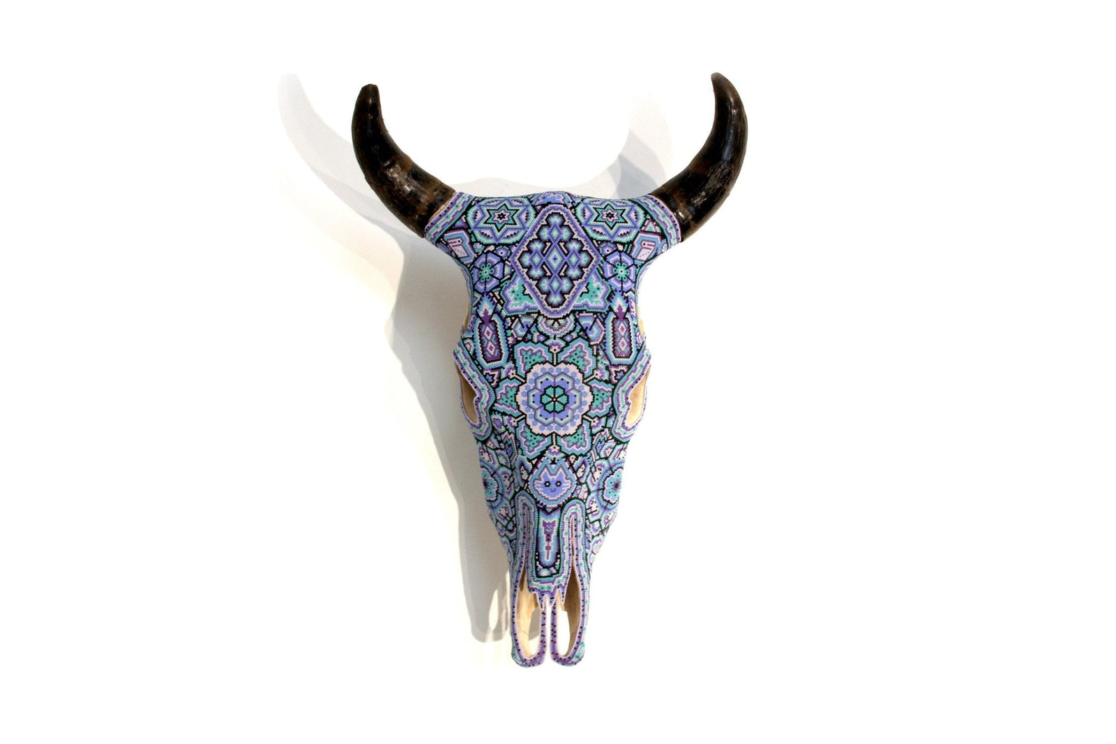Cráneo de vaca Arte Huichol - Xurawe II - Arte Huichol - Marakame