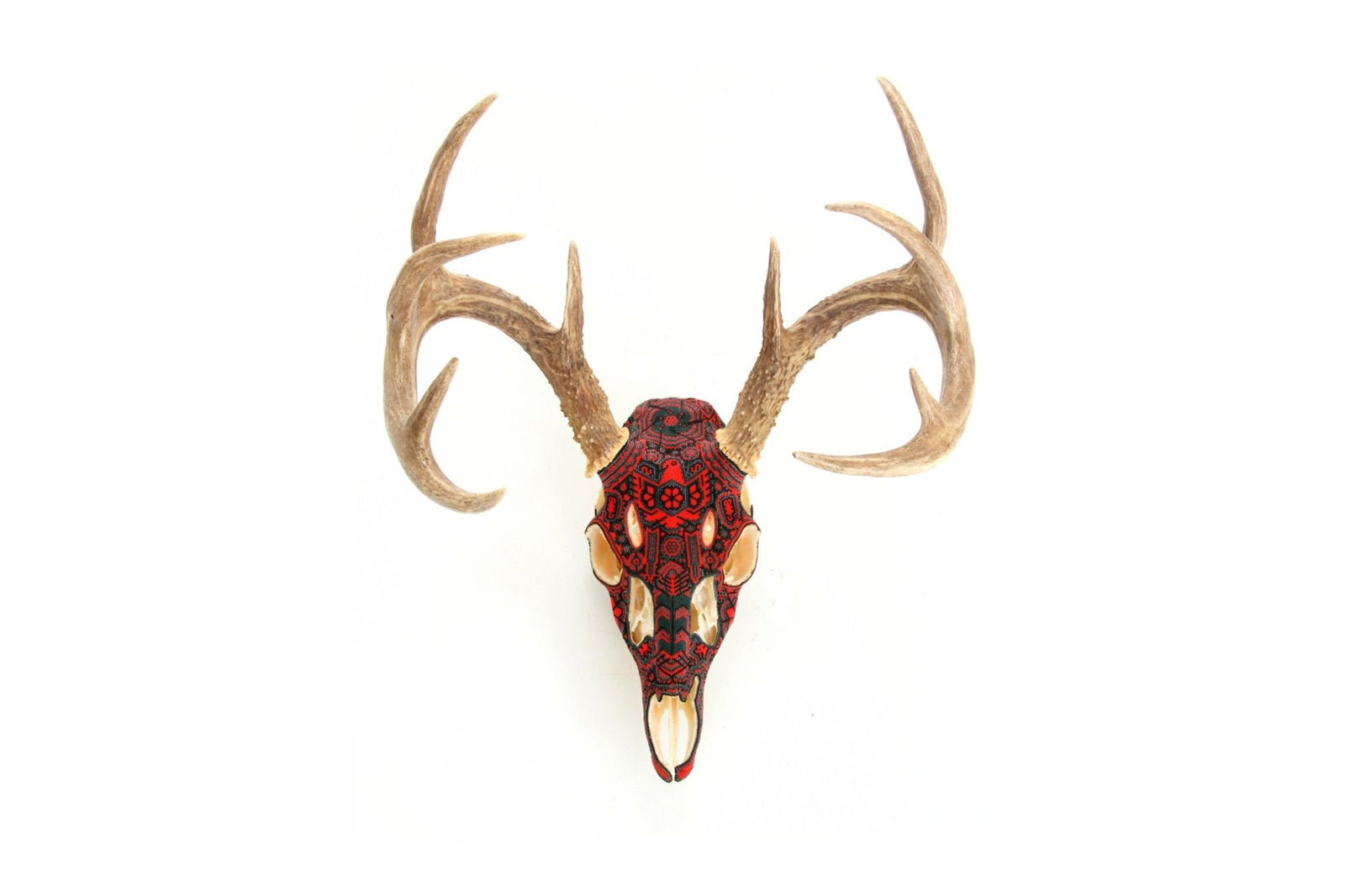 Cráneo de Venado Arte Huichol - Tura hirie - Arte Huichol - Marakame