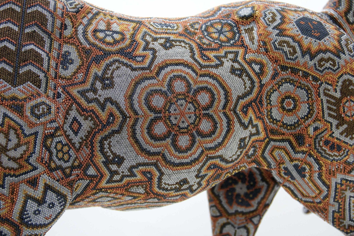 Escultura Arte Huichol - Caballo Cacahi - Arte Huichol - Marakame