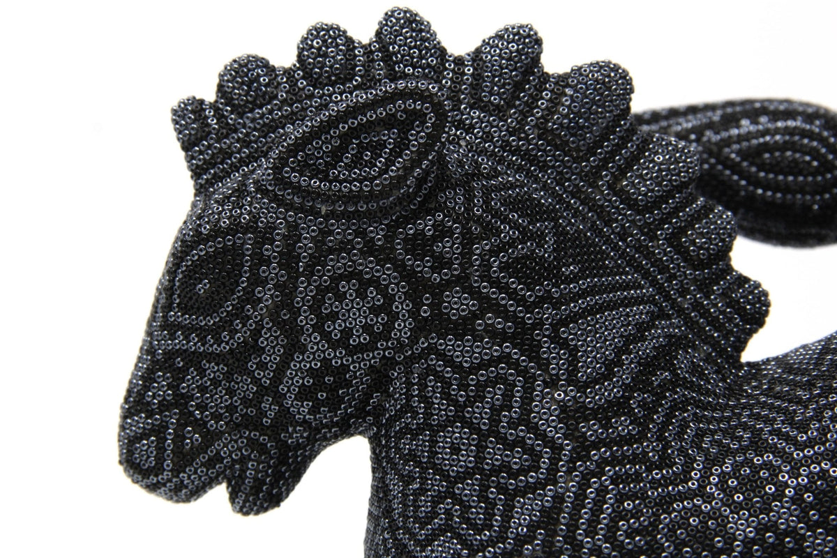 Escultura Arte Huichol - Cacería de caballo - Tura hirie - Arte Huichol - Marakame