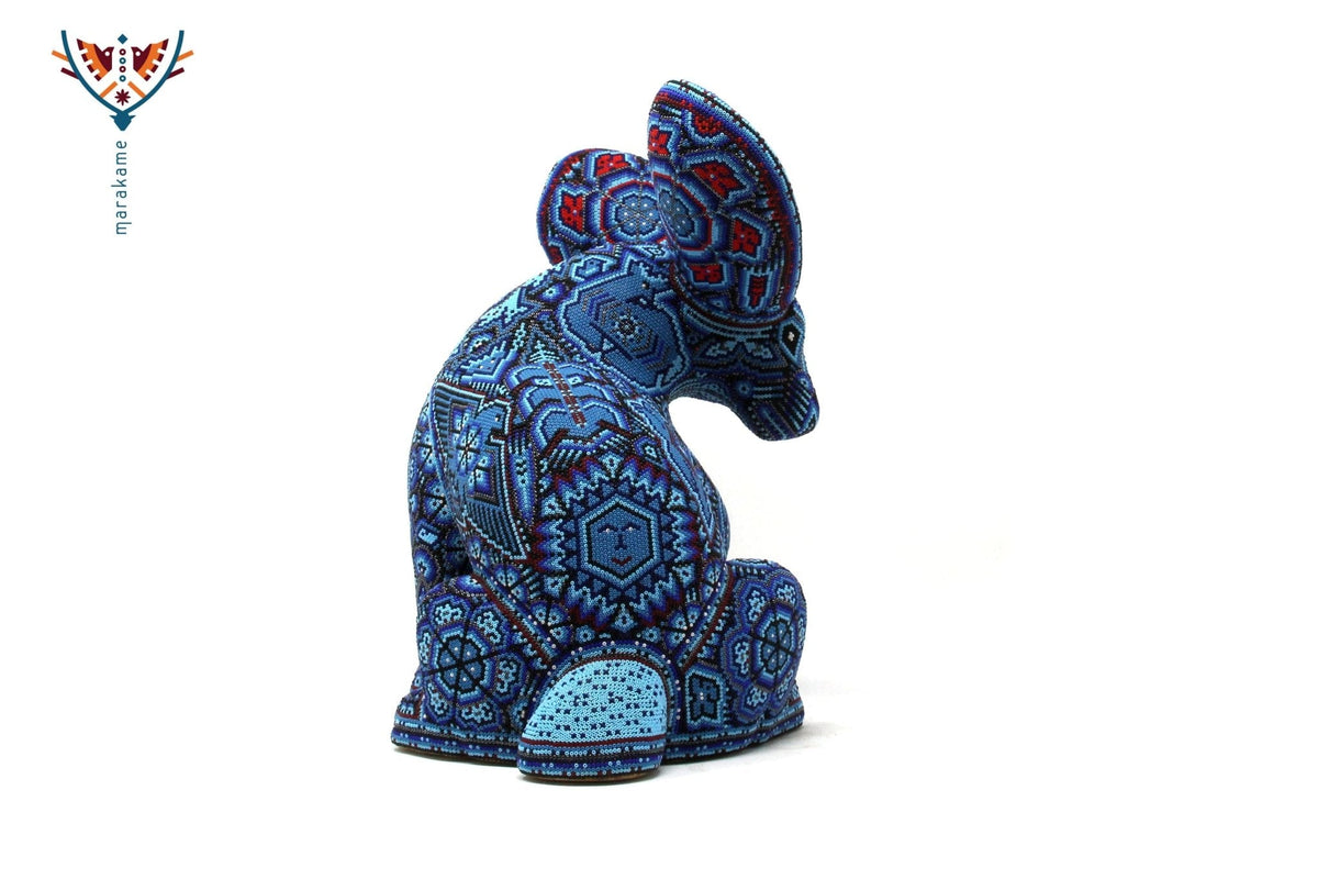 Escultura Arte Huichol Conejo - Tatsíu - Arte Huichol - Marakame