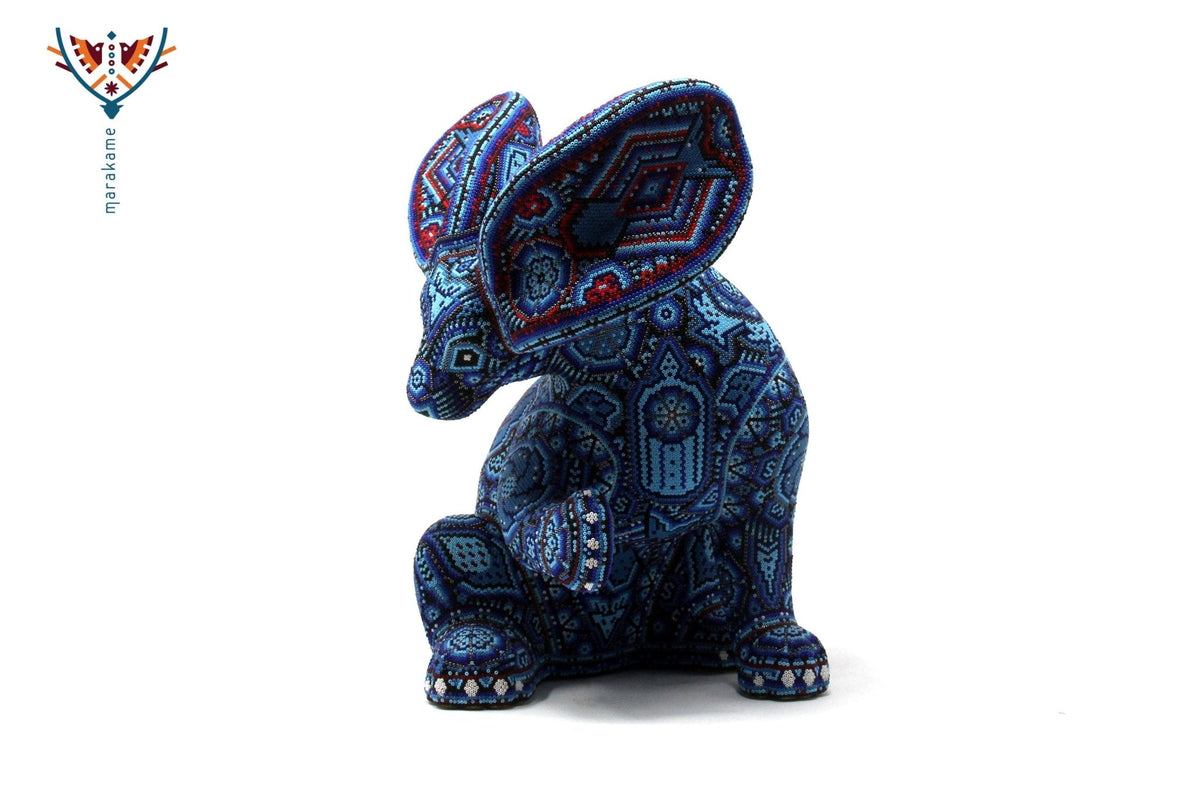 Escultura Arte Huichol Conejo - Tatsíu - Arte Huichol - Marakame