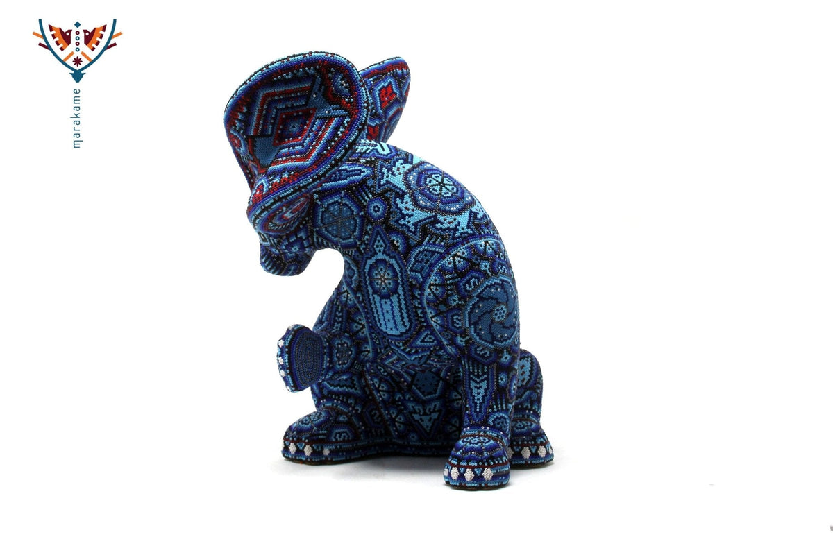 Escultura Arte Huichol Conejo - Tatsíu - Arte Huichol - Marakame