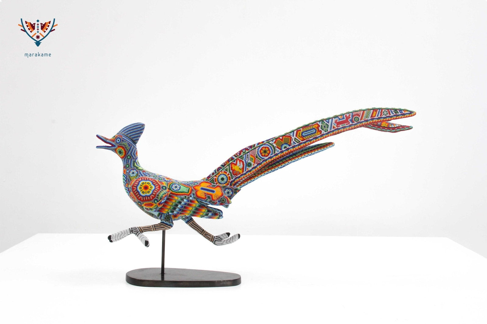 Escultura Arte Huichol - Correcaminos II - Arte Huichol - Marakame