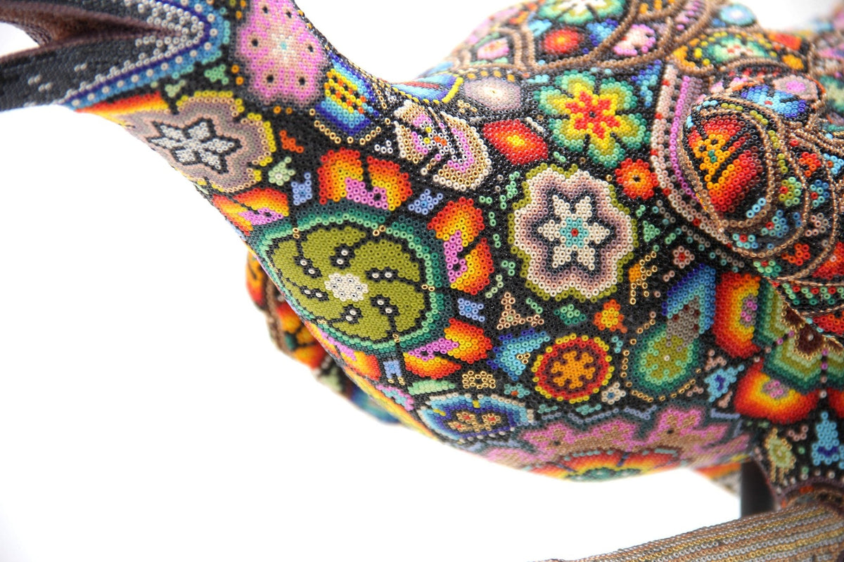 Escultura Arte Huichol - Correcaminos x Faisán - Arte Huichol - Marakame