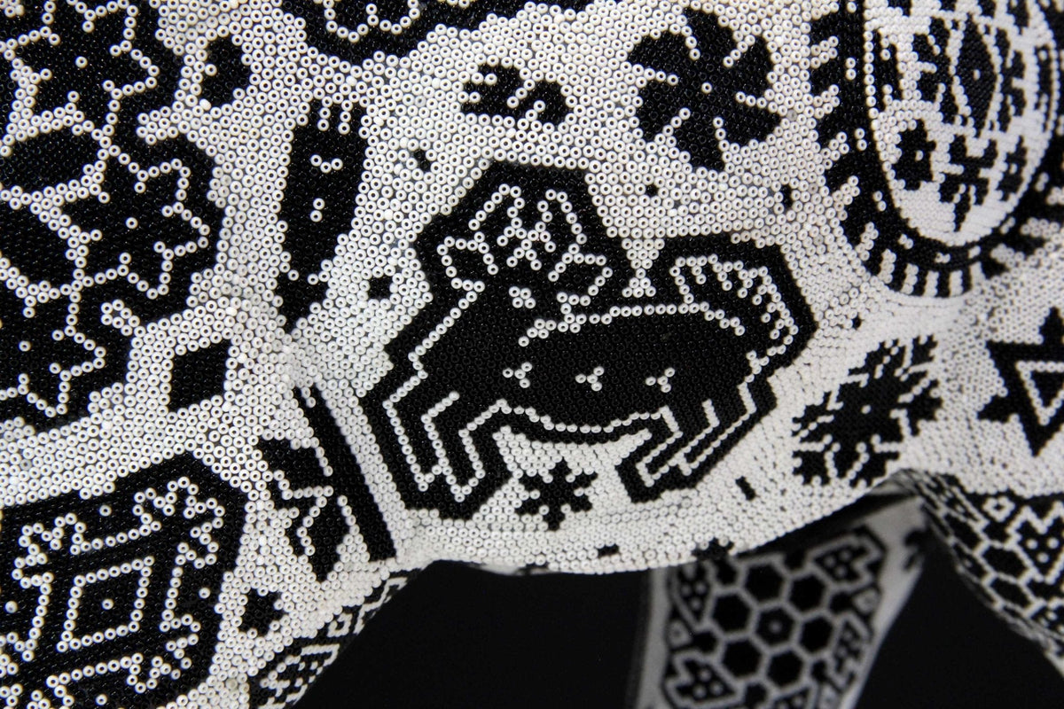Escultura Arte Huichol - Elefante Xurawe - Arte Huichol - Marakame