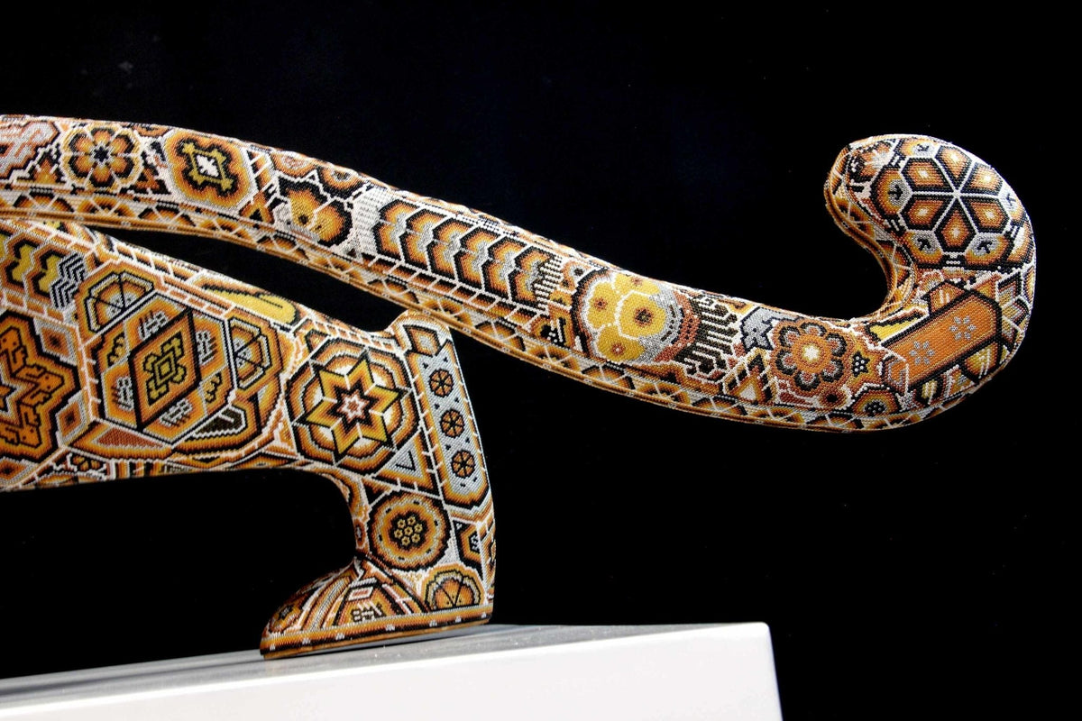 Escultura Arte Huichol - Jaguar - Maye - Arte Huichol - Marakame