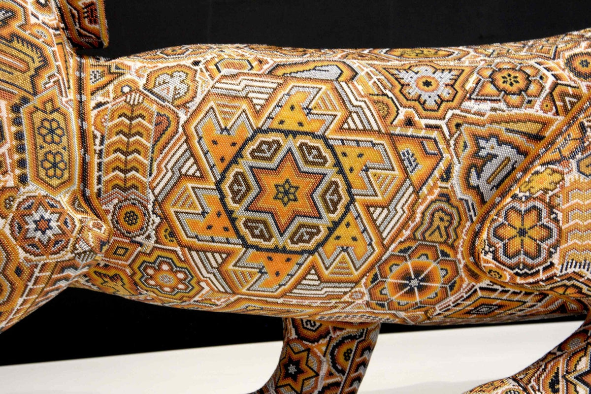 Escultura Arte Huichol - Jaguar - Maye - Arte Huichol - Marakame