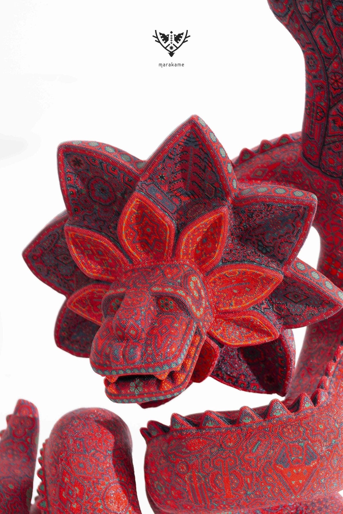Escultura Arte Huichol - Quetzalcóatl - Arte Huichol - Marakame