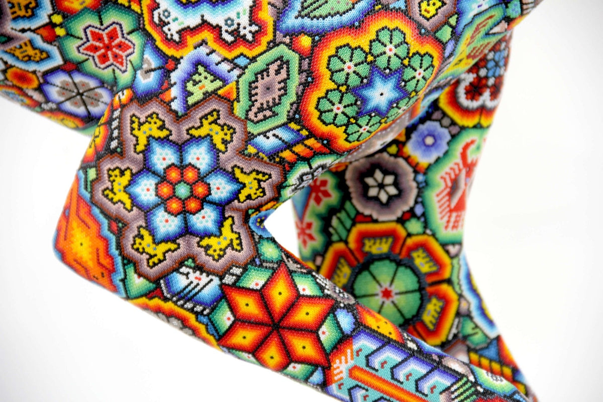 Escultura Arte Huichol - Venadito saltando - Maxa utsik+kame - Arte Huichol - Marakame