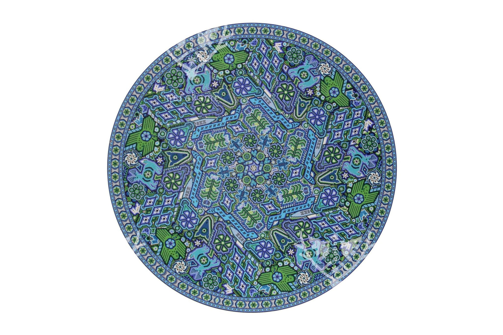 Nierika de Chaquira Círculo Huichol - Raie ikú - 120 cm. - Arte Huichol - Marakame