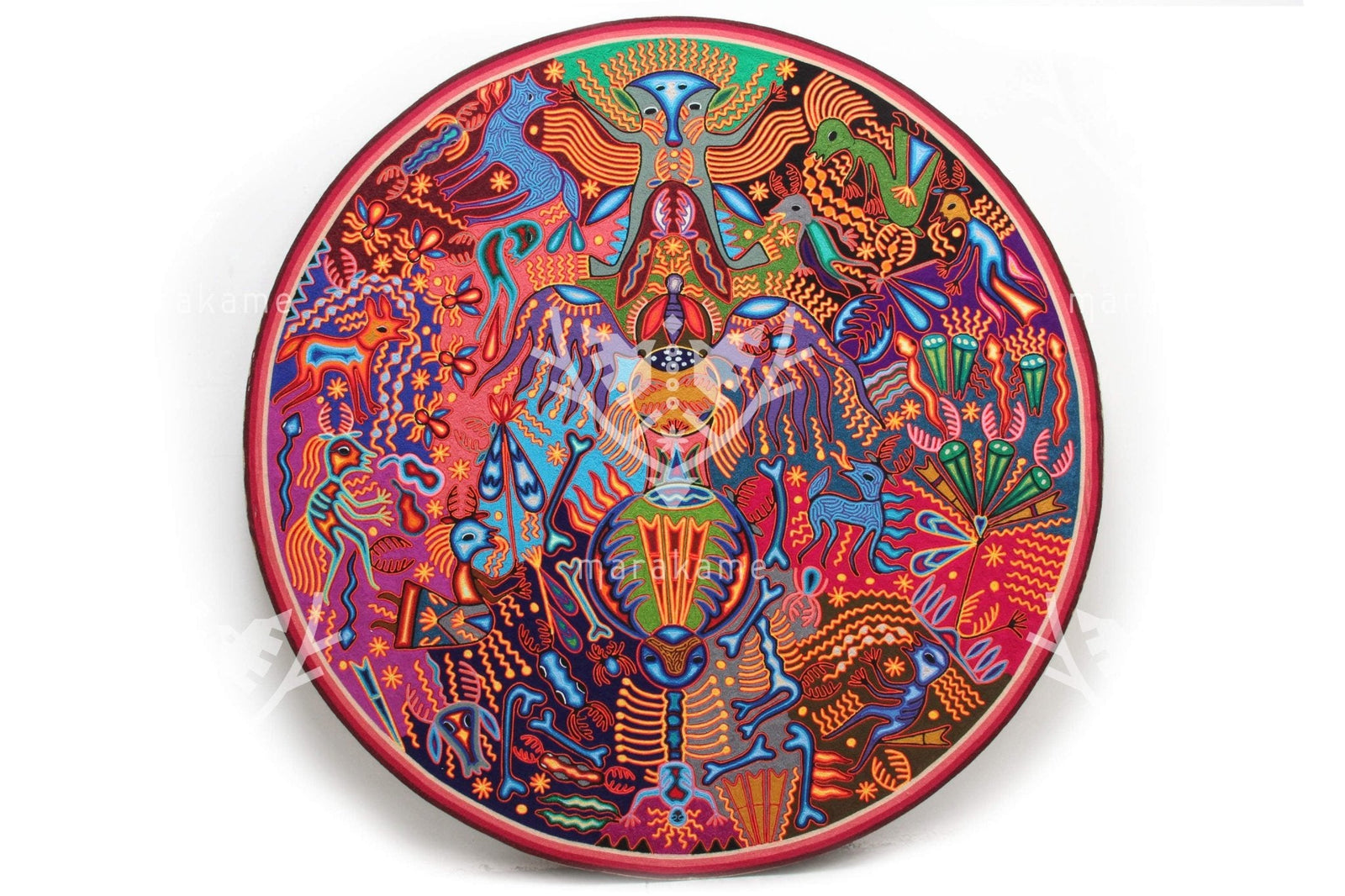 Nierika de Chaquira Circulo Huichol - Tura hirie - 120 cm. - Arte Huichol - Marakame