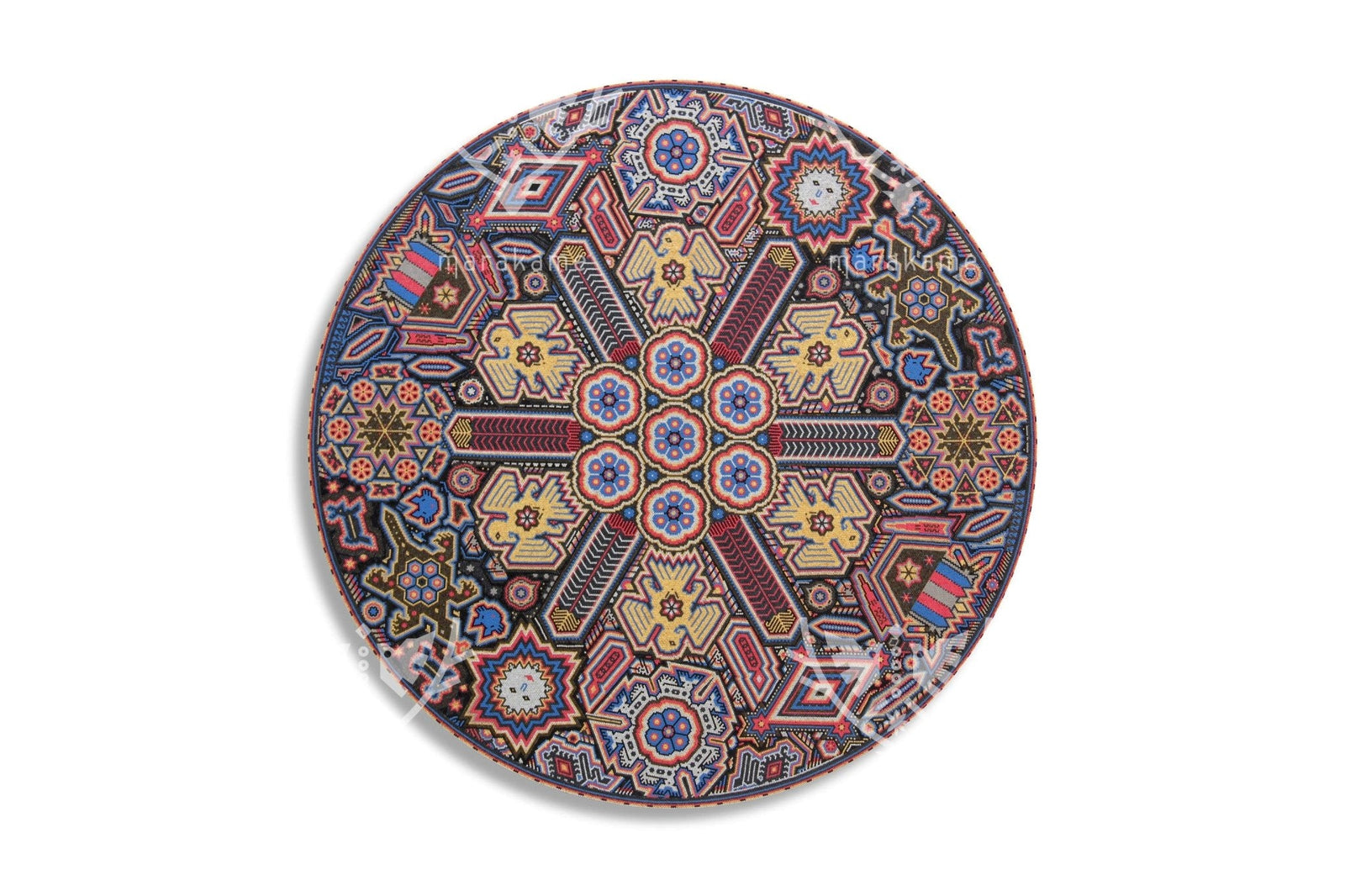 Nierika de Chaquira Círculo Huichol - Wexik+a - 90 cm. - Arte Huichol - Marakame