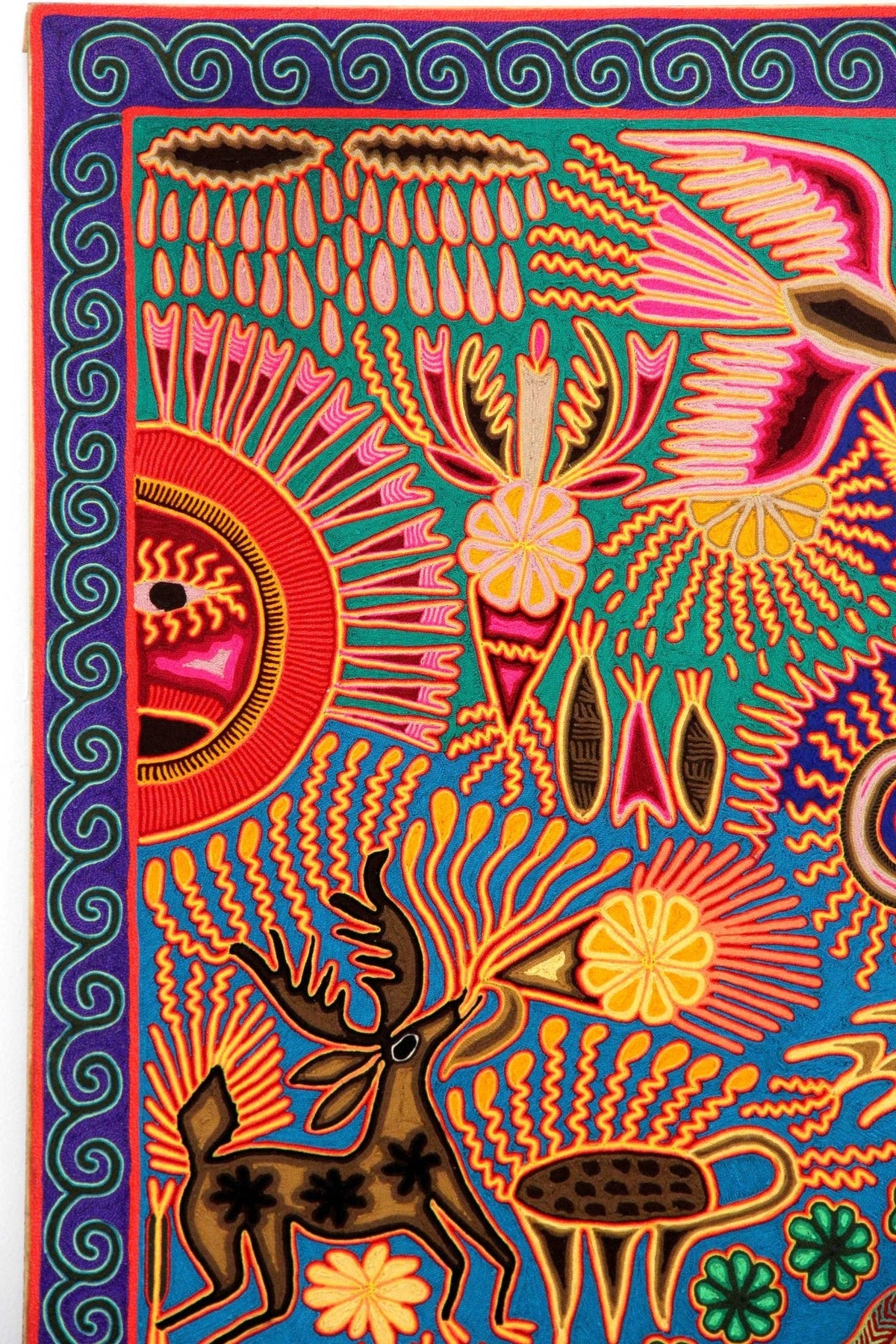 Nierika de Estambre Cuadro Huichol - Marakame - 244 x 122 cm. - Arte Huichol - Marakame