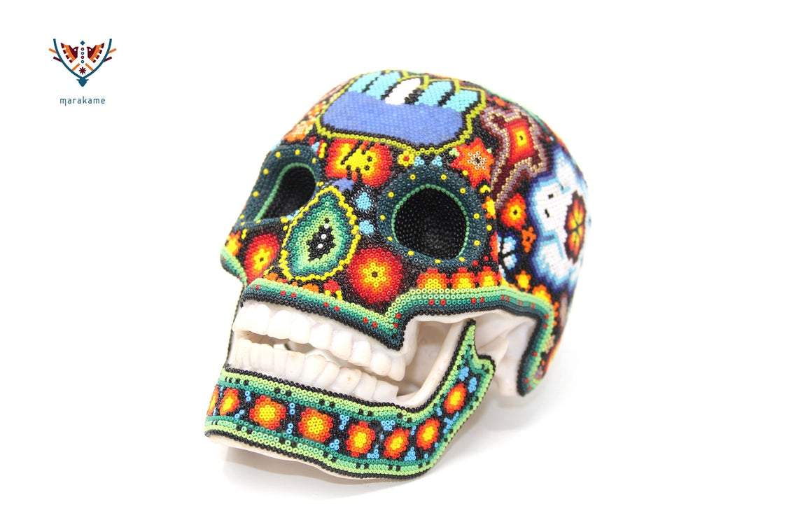 Calavera Huichol - Aztlan I - Arte Huichol - Marakame