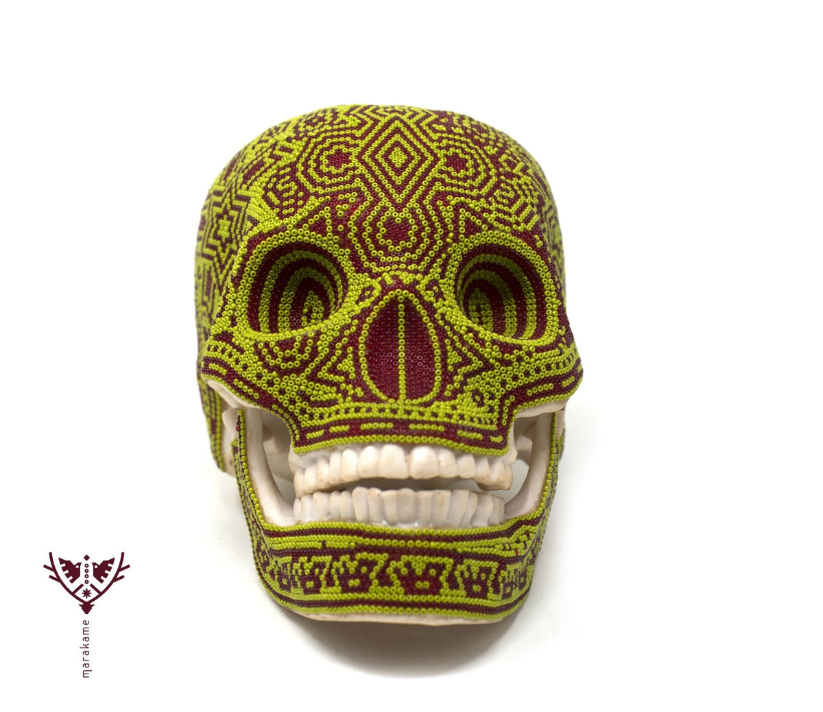 Calavera Huichol - Ewi - Arte Huichol - Marakame