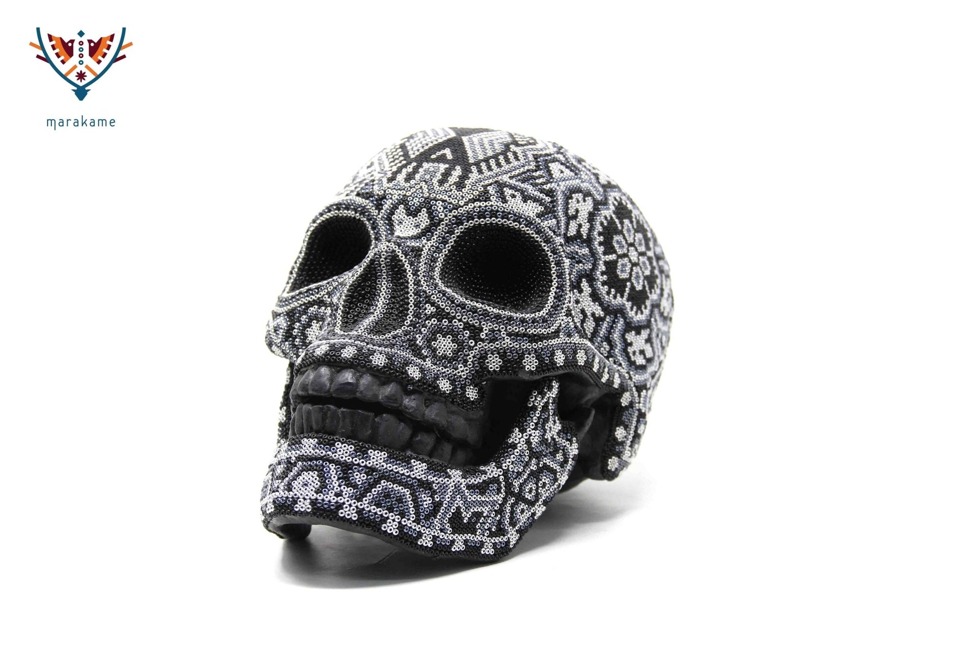 Calavera Huichol - Haramara III - Arte Huichol - Marakame