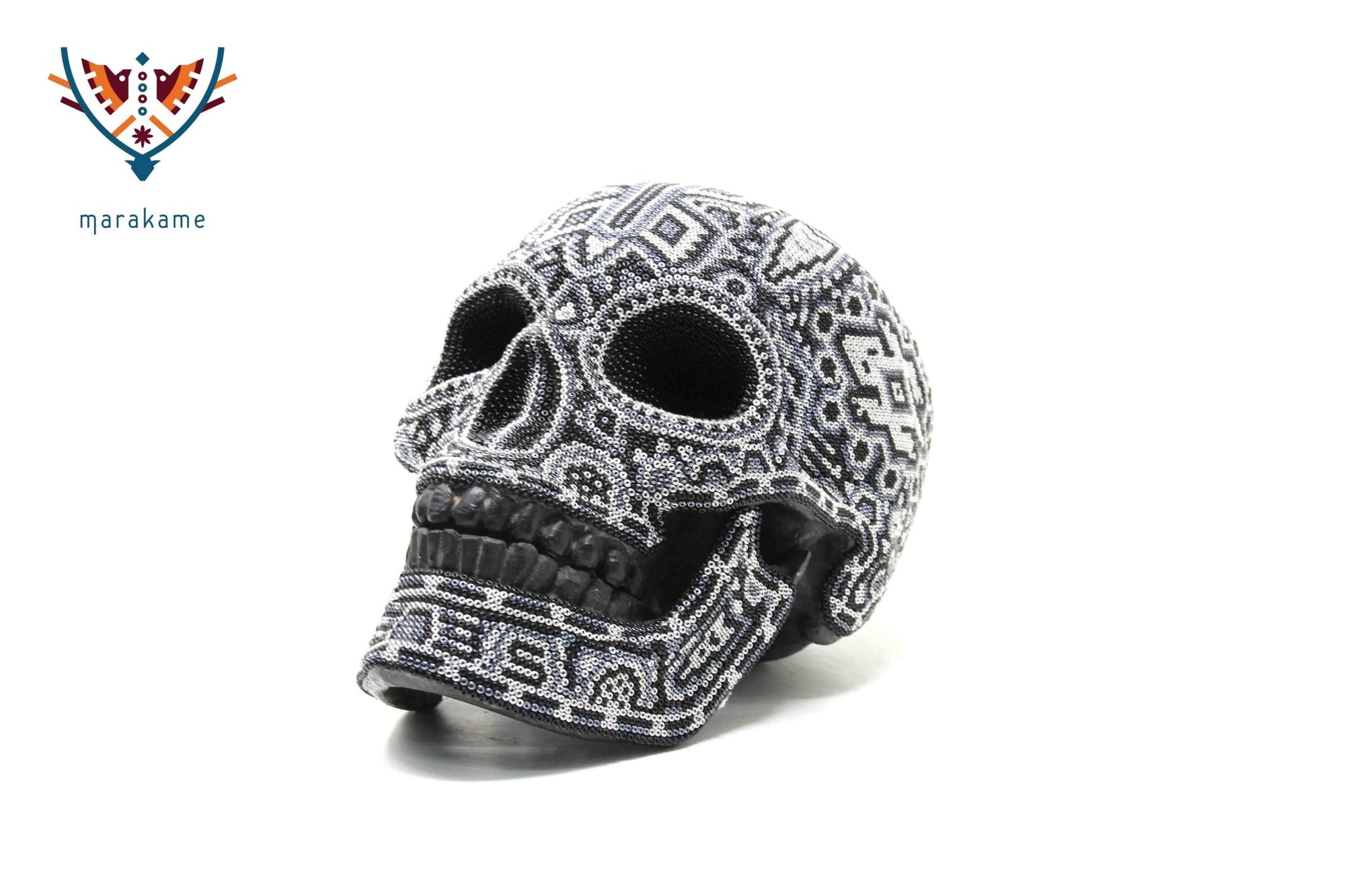 Calavera Huichol - Haramara IV - Arte Huichol - Marakame