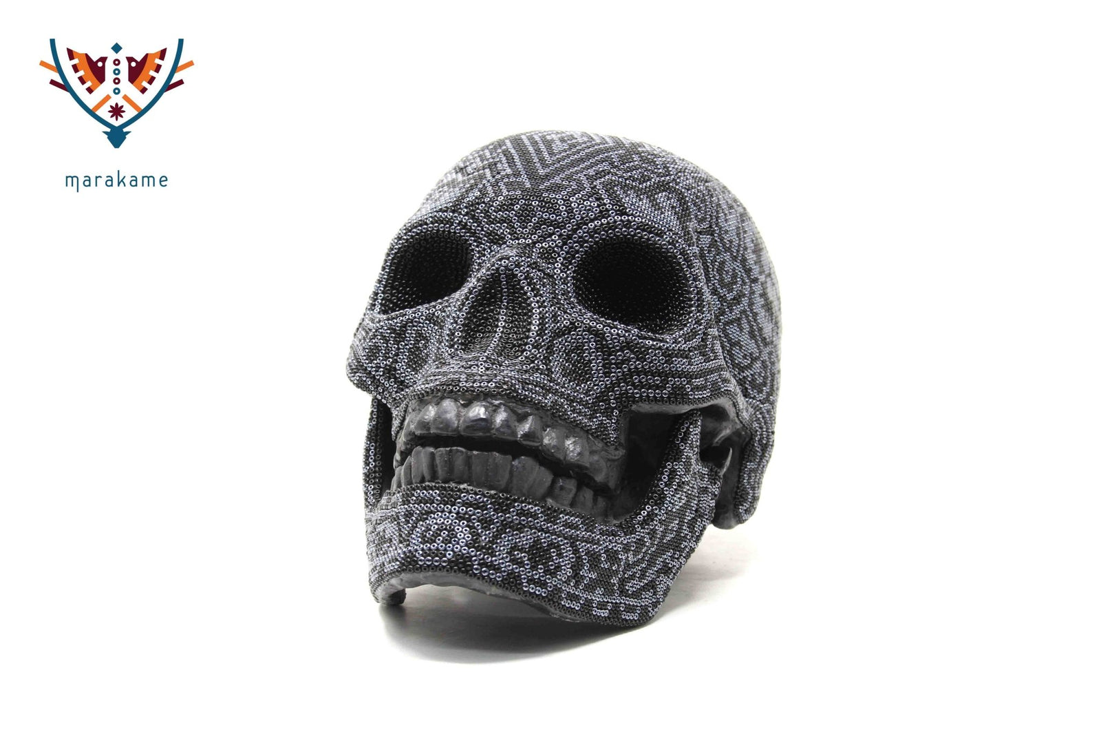 Calavera Huichol - Haramara V - Arte Huichol - Marakame