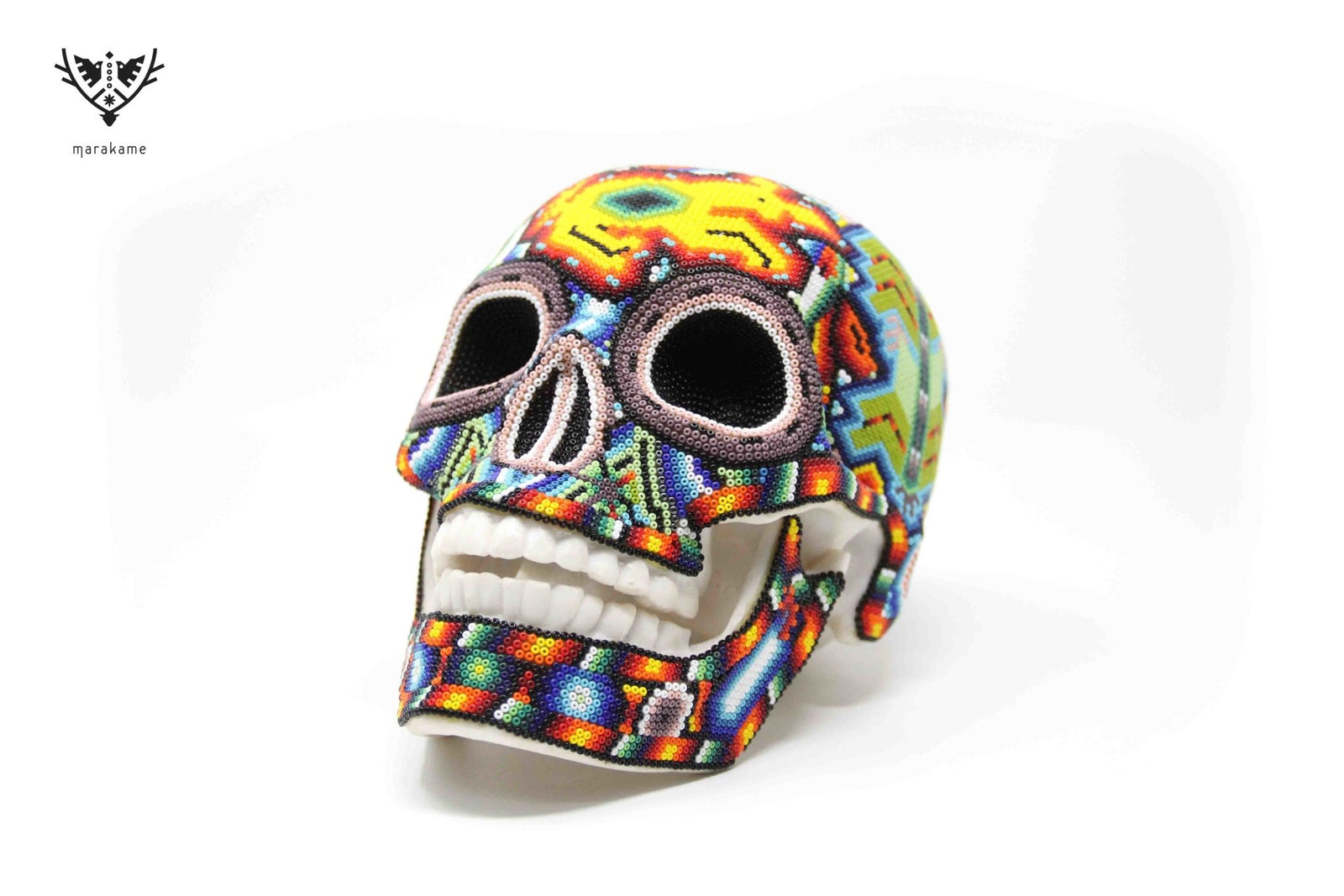 Calavera Huichol - Karimugy - Arte Huichol - Marakame