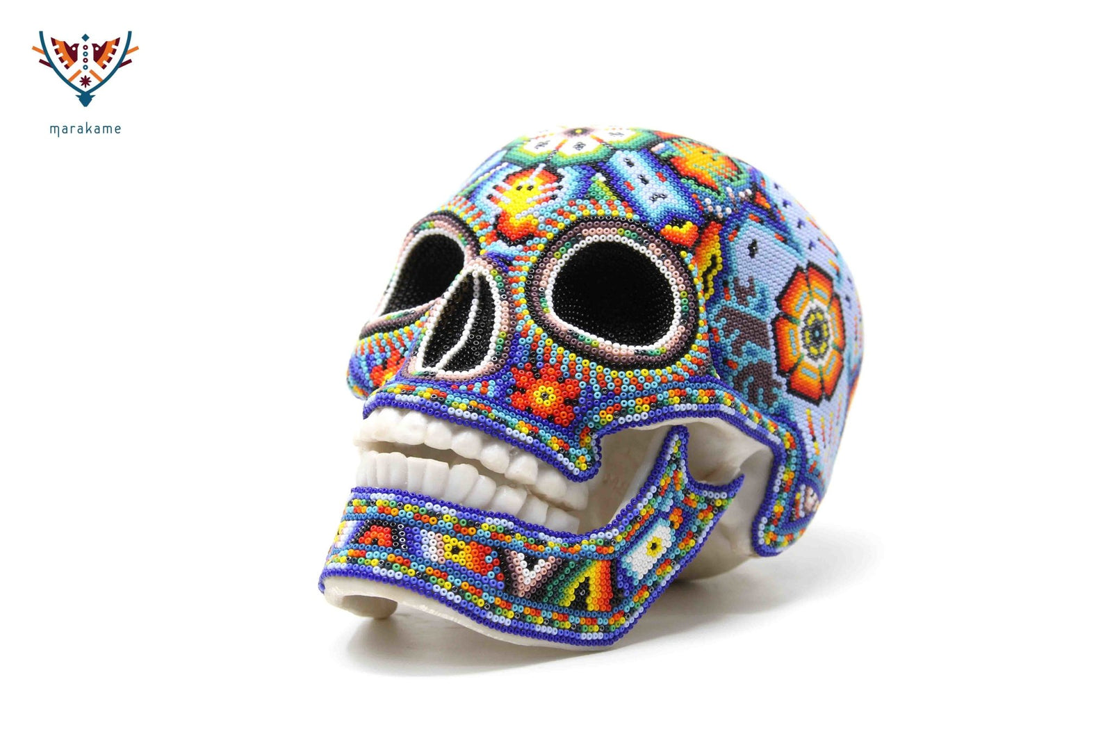 Calavera Huichol - K+pi I - Arte Huichol - Marakame