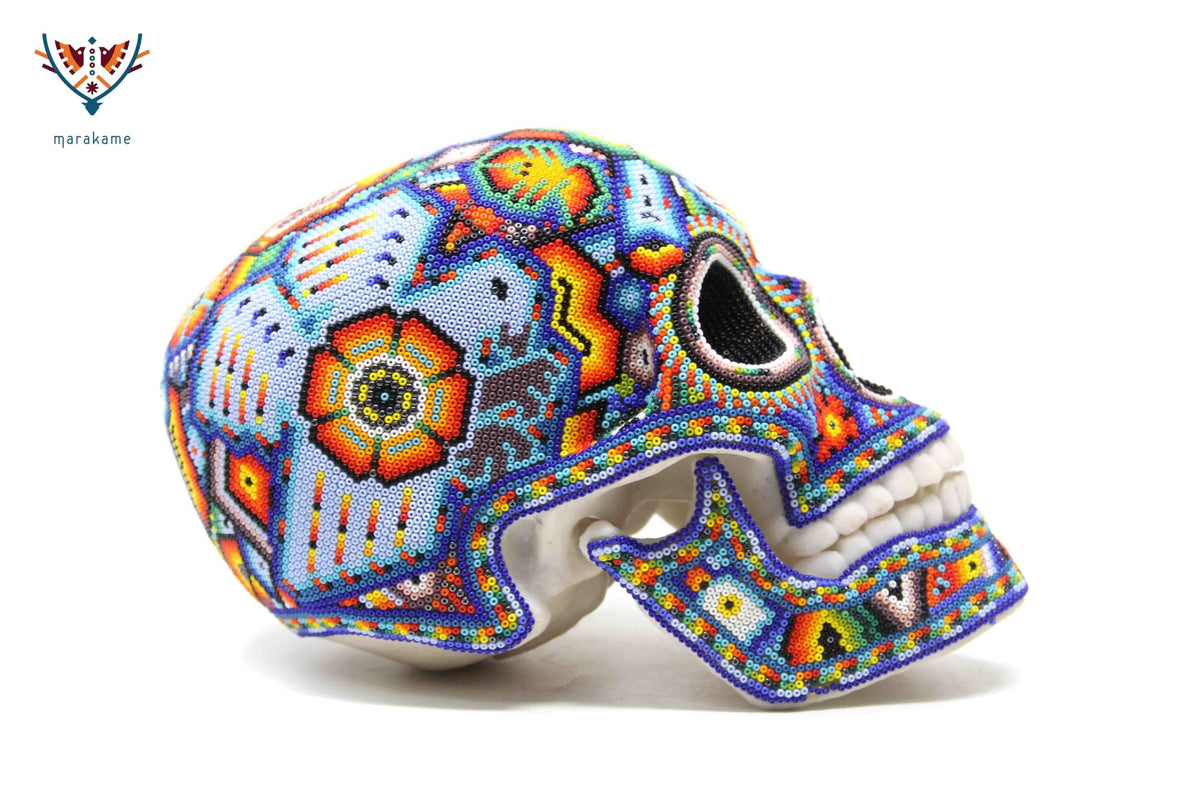 Calavera Huichol - K+pi I - Arte Huichol - Marakame