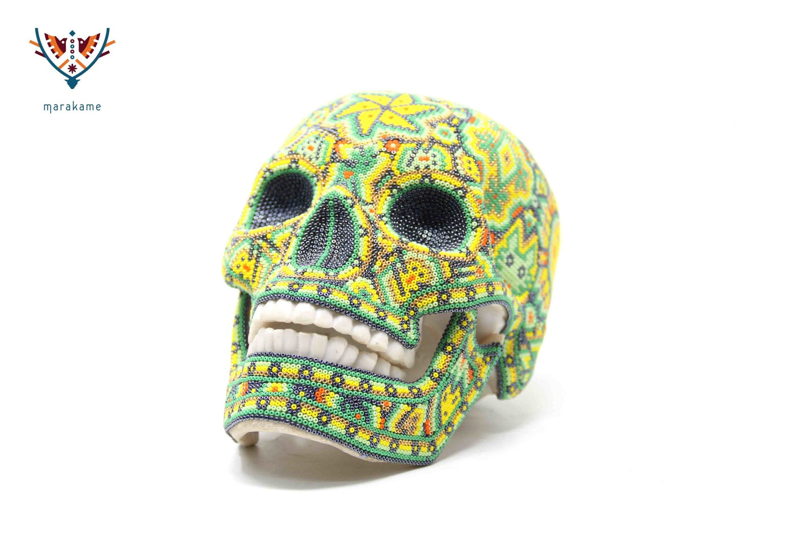 Calavera Huichol - Kutsi V - Arte Huichol - Marakame