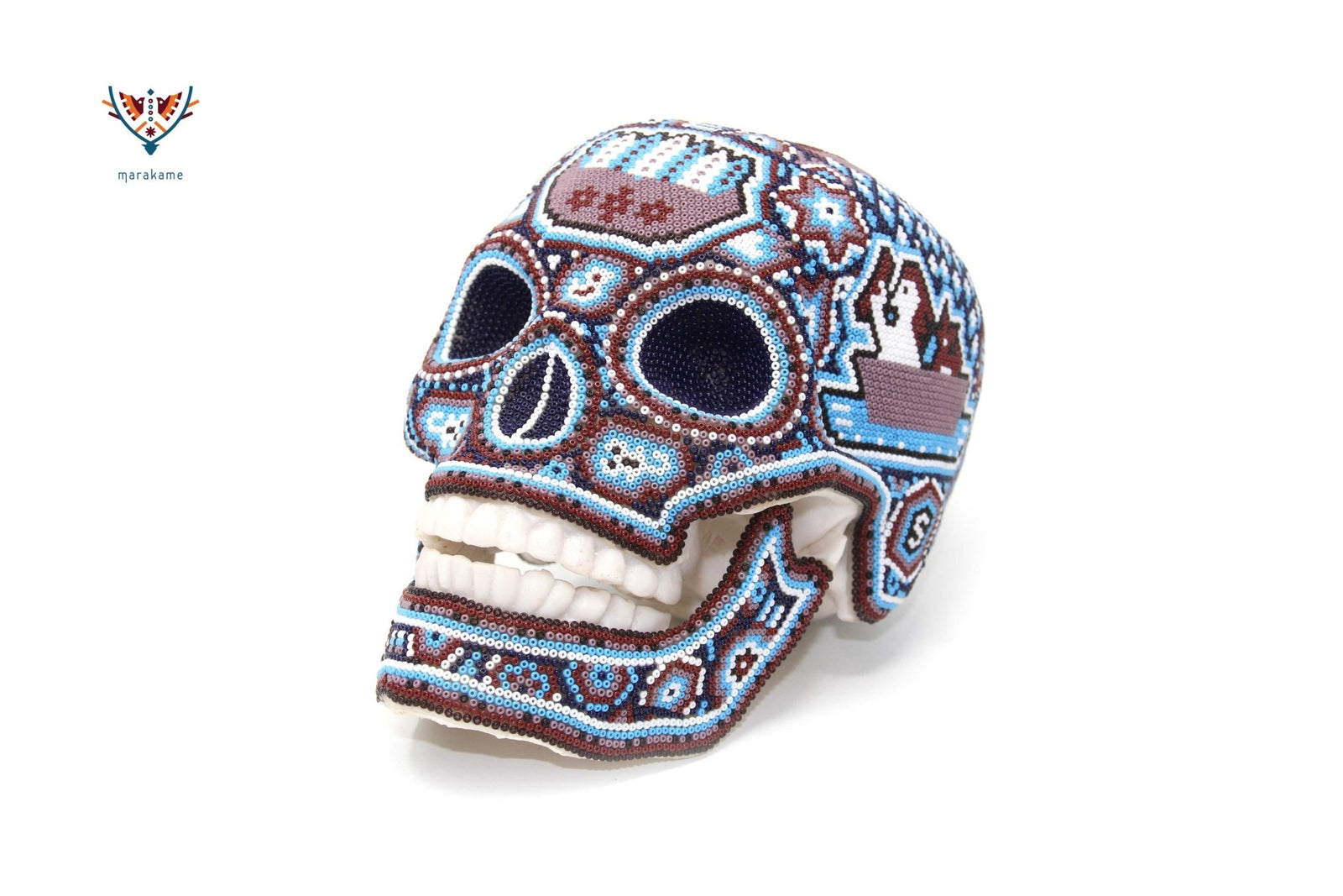Calavera Huichol - Nakahue Ewi - Arte Huichol - Marakame