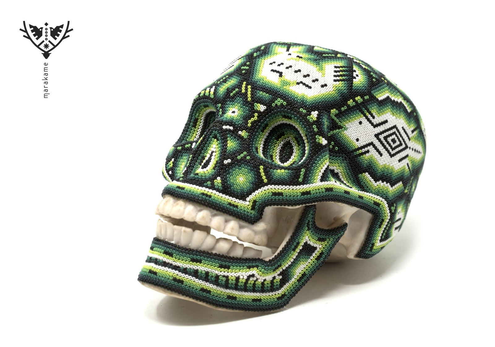 Calavera Huichol - Tatei - Arte Huichol - Marakame