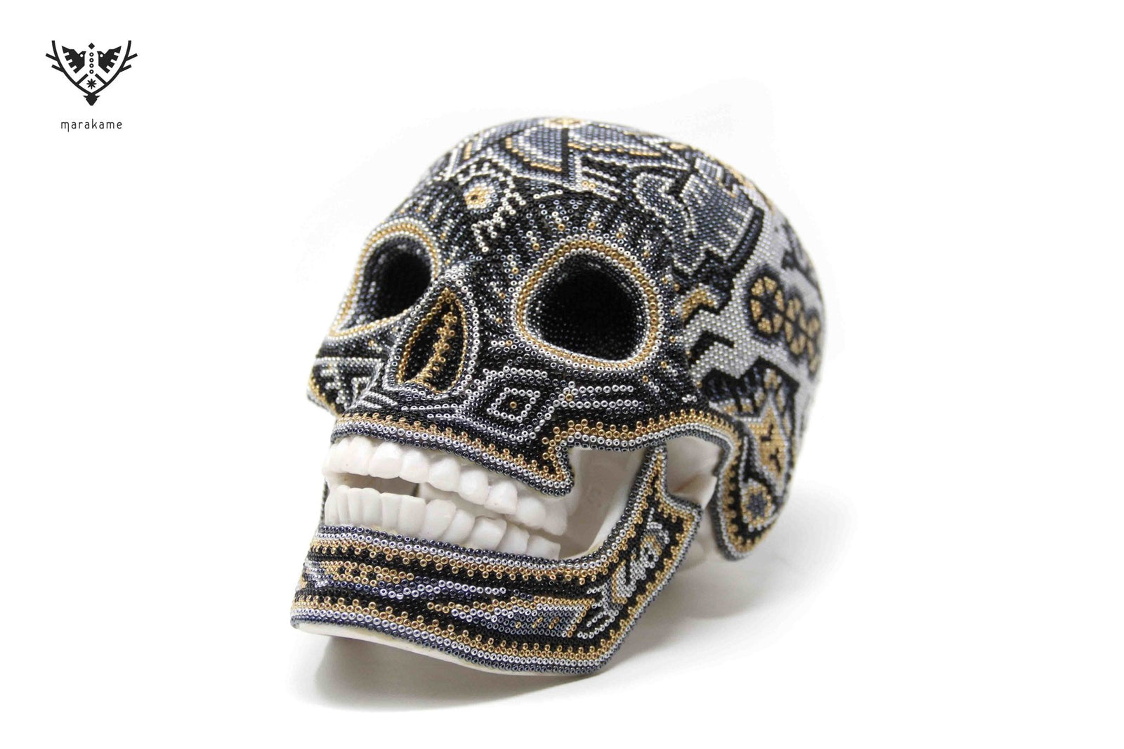 Calavera Huichol - Teni - Arte Huichol - Marakame