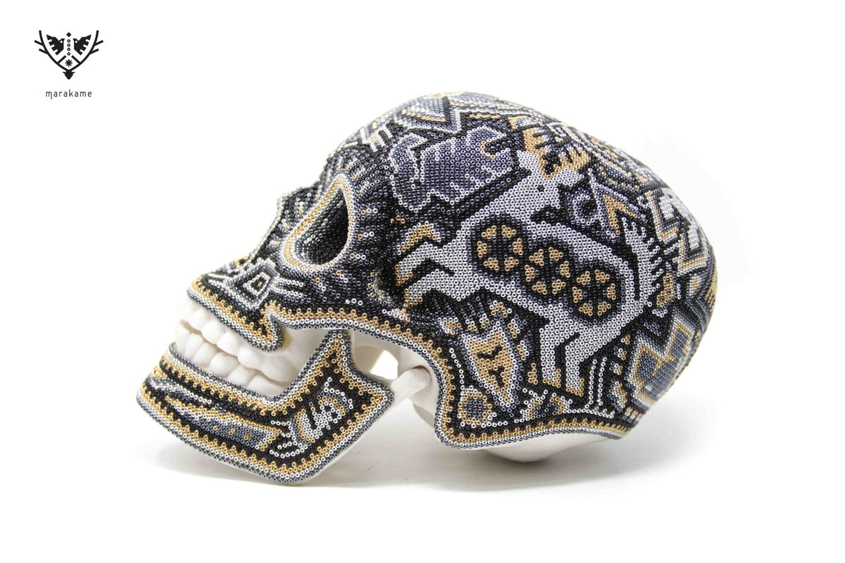 Calavera Huichol - Teni - Arte Huichol - Marakame