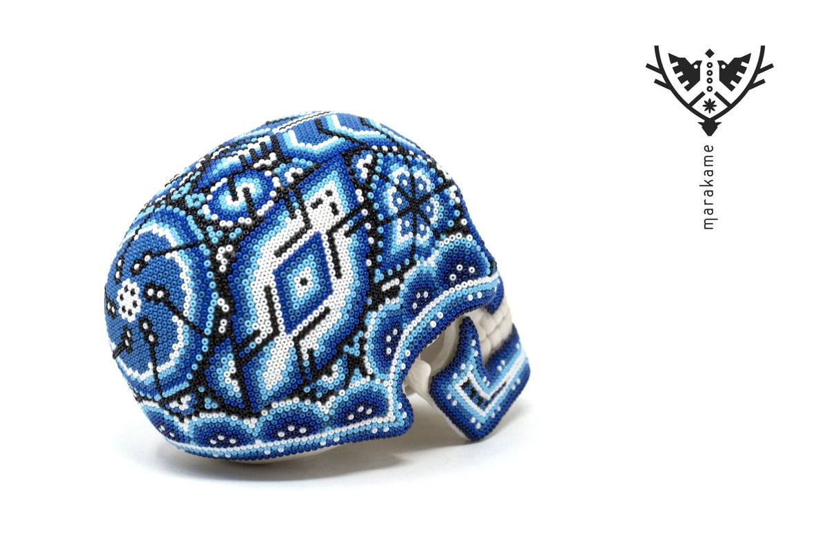 Calaverita Huichol - &quot;Ewi Hiku&quot; - Arte Huichol - Marakame