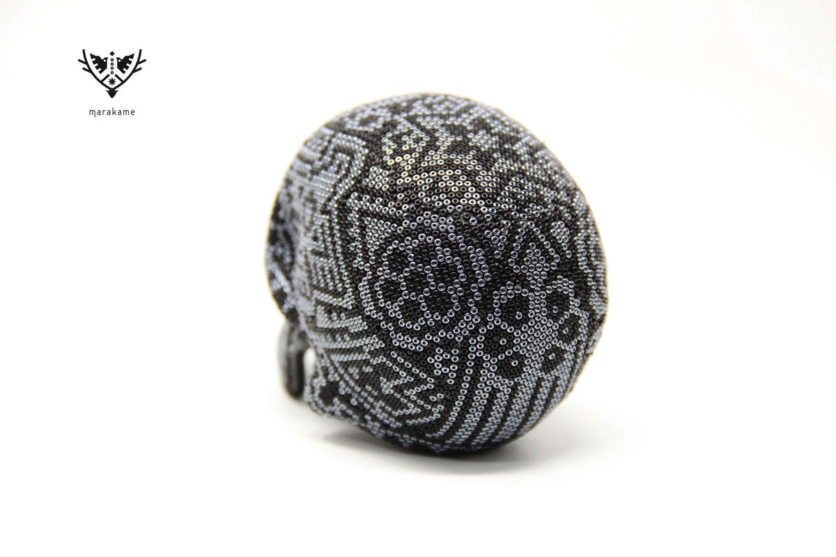 Calaverita Huichol Mini - &quot;Ratinamieni I&quot; - Arte Huichol - Marakame