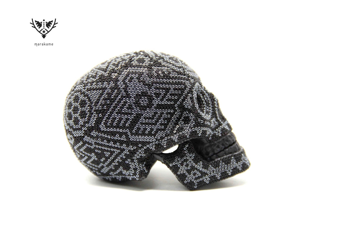 Calaverita Huichol Mini - &quot;Ratinamieni I&quot; - Arte Huichol - Marakame