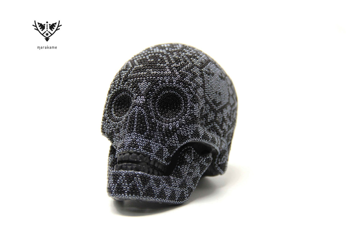 Calaverita Huichol Mini - &quot;Ratinamieni III&quot; - Arte Huichol - Marakame